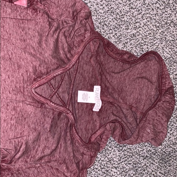 Maroon long sleeve hoodie - Picture 3 of 3